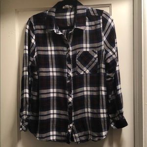 Beach lunch lounge flannel shirt. Women L